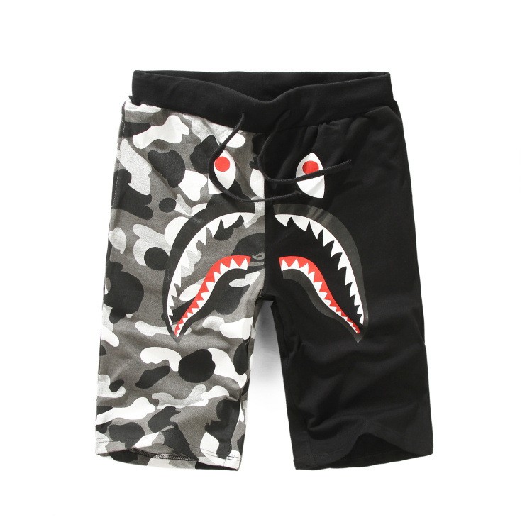 bape black camo shorts