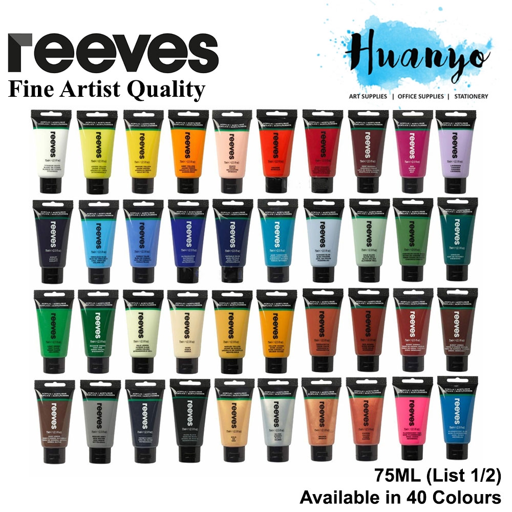 Reeves Fine Artist Quality Series Acrylic Colour Paint (75ML) [Per Tube