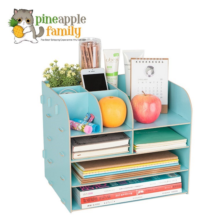 Rak Kayu Alat Tulis Dan Majalah All In One Wood Desktop Office Supplies Organizer Magazine Document Fo Shopee Malaysia