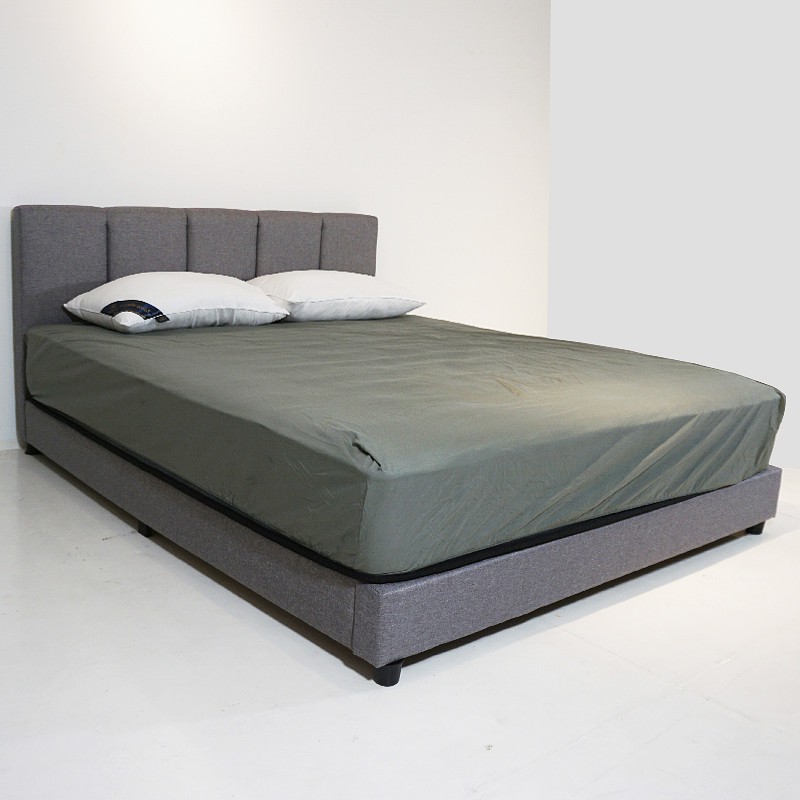Furniture Direct Lencia Queen Size Fabric Bed Frame Katil Queen Owen Queen Brown Pvc Pgmall 