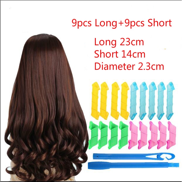 9 Long 9 Short Fashion Cute Hair Curler Create Curly Hair Style
