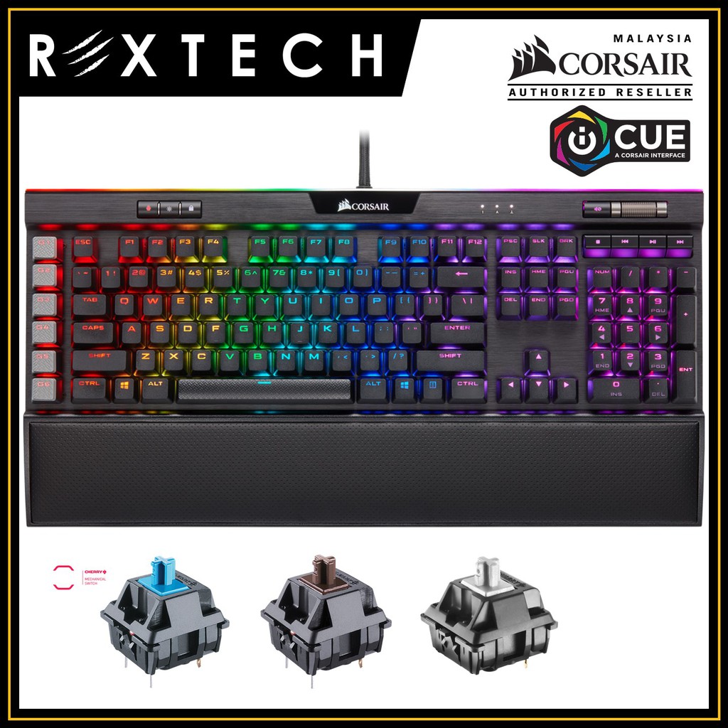 Corsair K95 Rgb Platinum Xt Mechanical Gaming Keyboard With Pbt Keycaps Cherry Mx Blue Mx Speed Mx Brown Shopee Malaysia