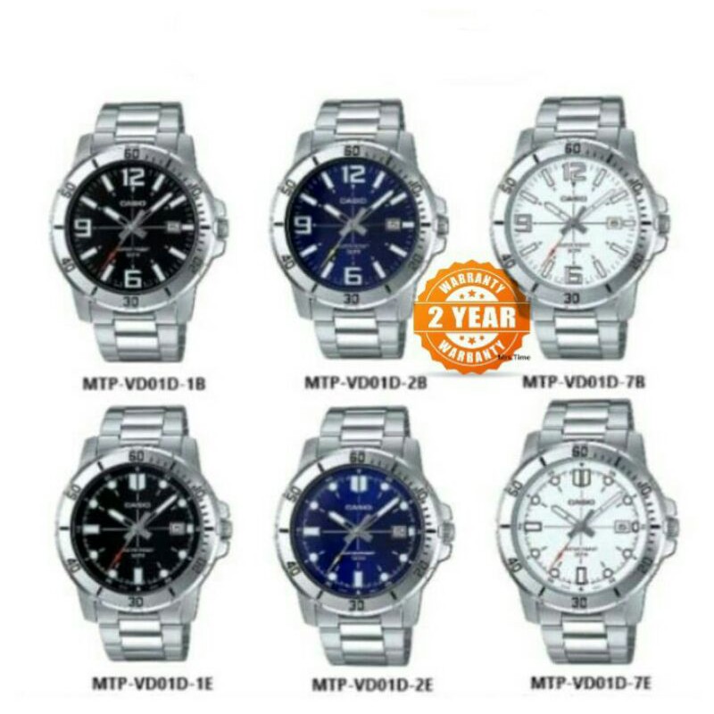 MTP-VD01D Men Youth Analogue Stainless steel MTP-VD01D-1B MTP-VD01D-1E MTP- VD01D-2B MTP-VD01D-2E MTP-VD01 | Shopee Malaysia