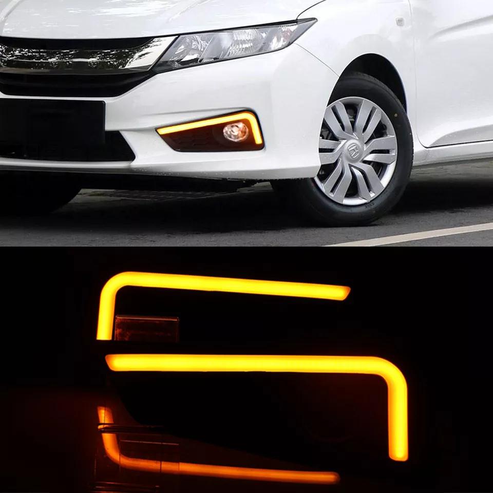 Car Flashing 1 Set DRL Daytime Running Lights fog lamp cover headlight