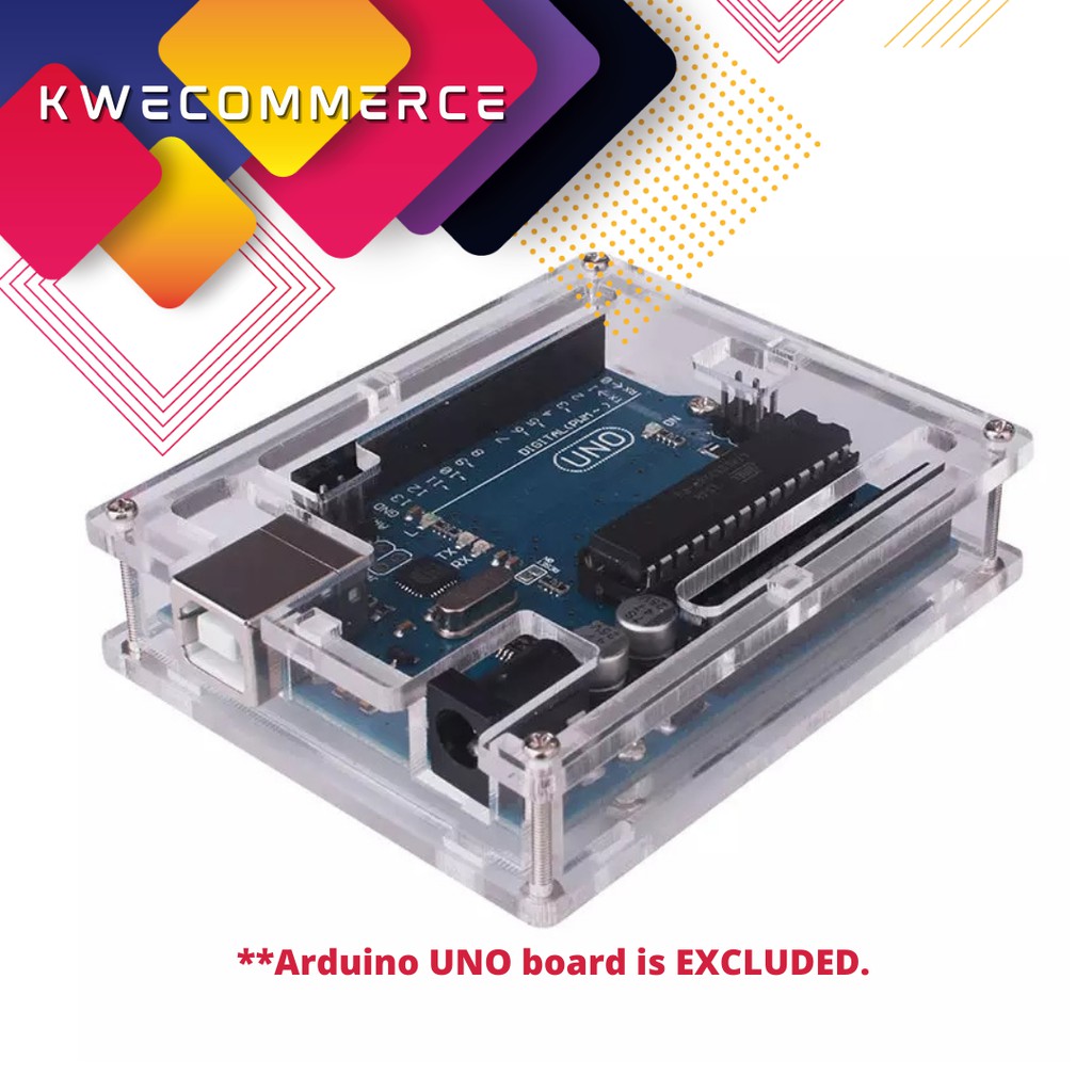 Arduino Uno R3 Acrylic Transparent Cover Case Casing Box Enclosure ...
