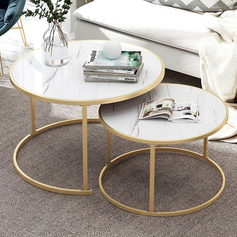 Modern marble coffee table 2 in 1 set Shopee Malaysia