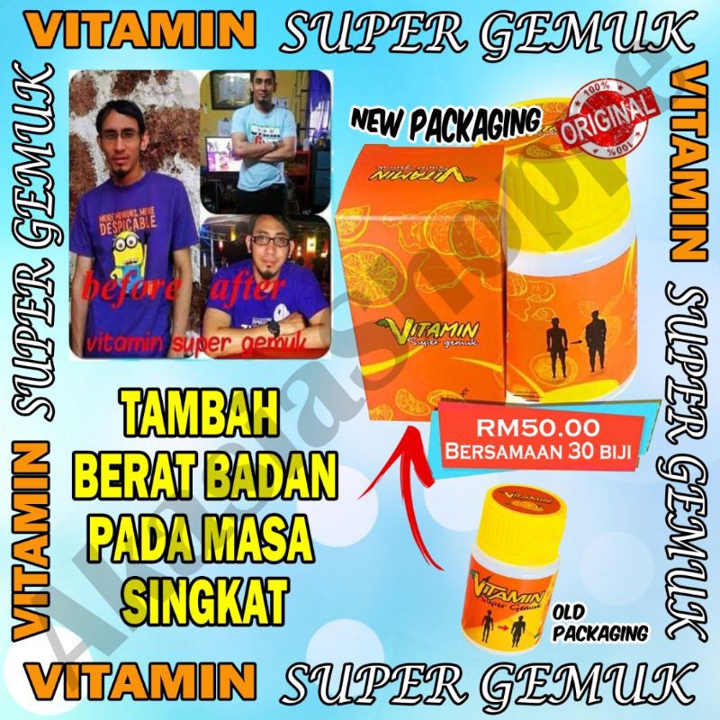 UBAT OBAT SUPPLEMENT PIL GEMOK VITAMIN SUPER GEMUK BADAN ...