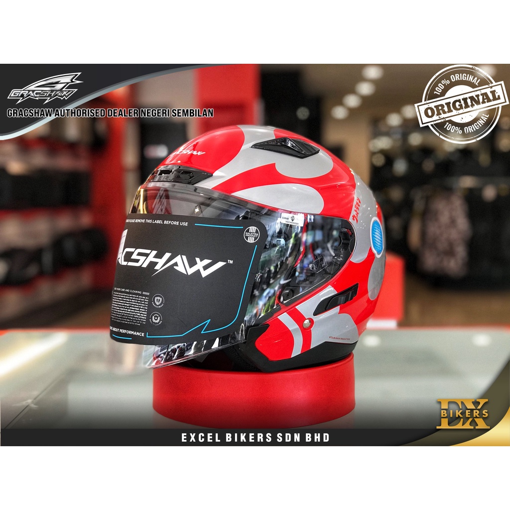 LIMITED EDITION GRACSHAW HELMET GENNEX G535 ULTRAMAN /OPEN FACE HELMET