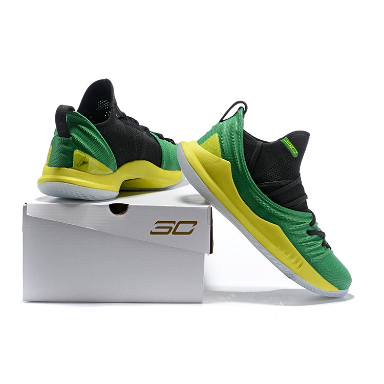 Under Armour Curry 5 Green Black Yellow 