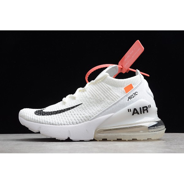 nike air max 270 flyknit white black