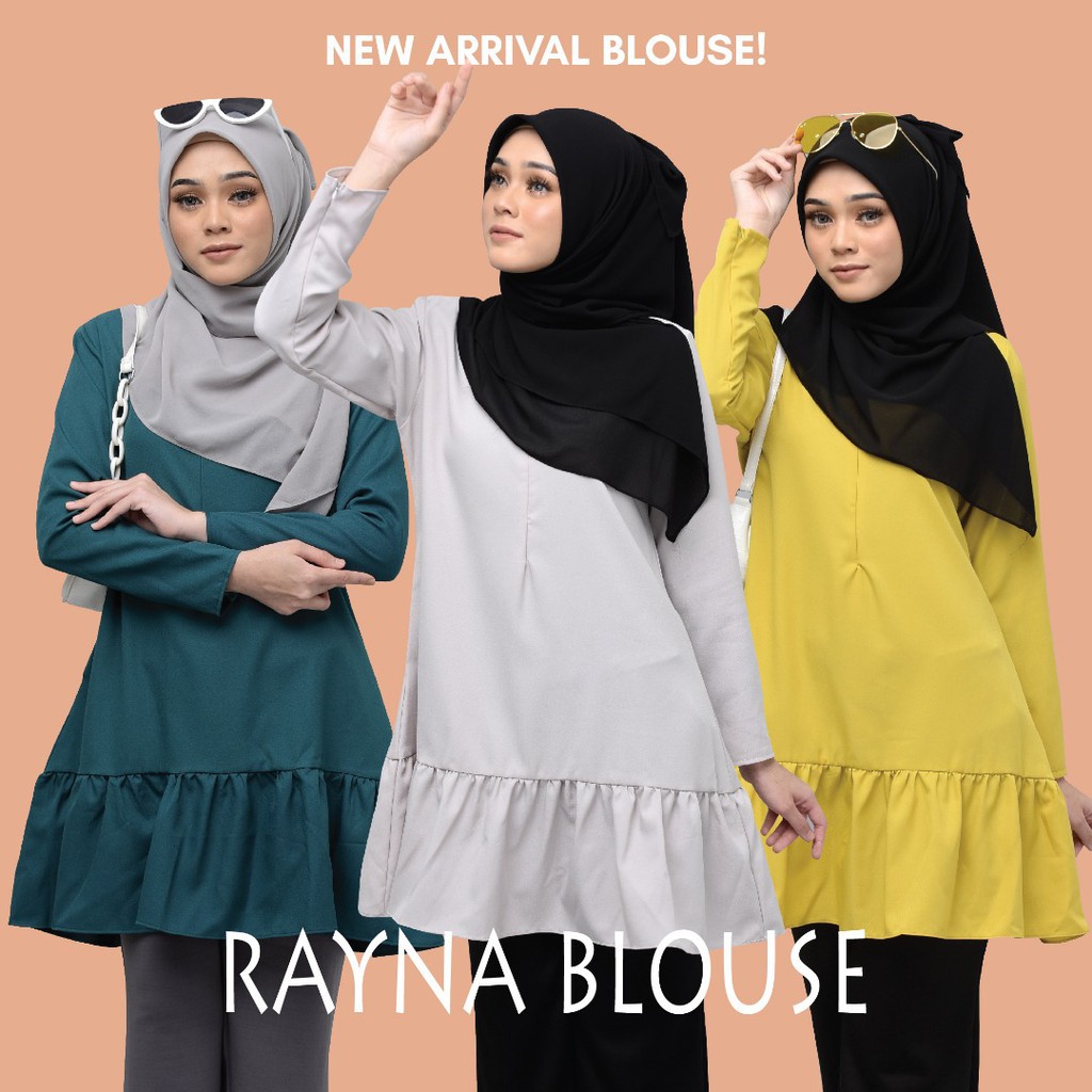 RAYNA BLOUSE / MUSLIMAH BLOUSE CANTIK VIRAL | Shopee Malaysia