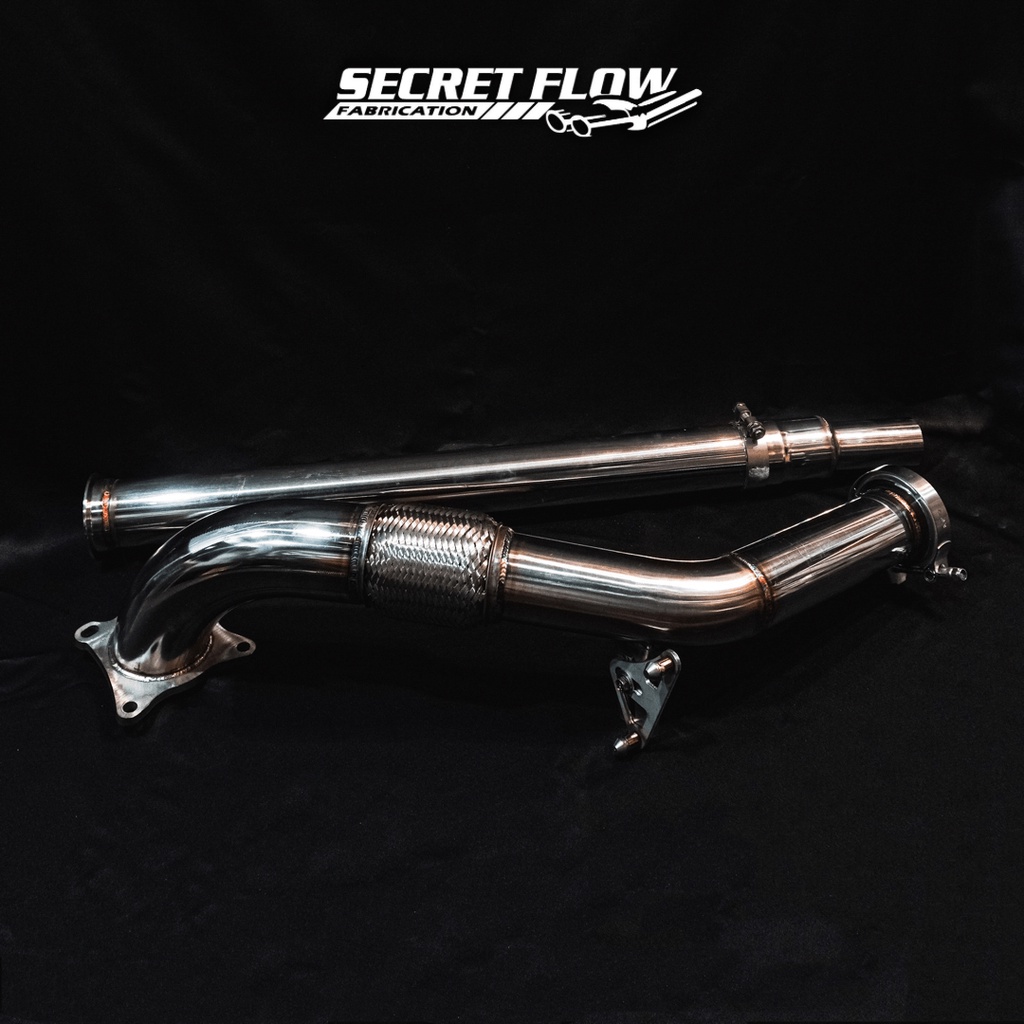 VW Golf GTI MK6 Audi TT MK2 2.0T EA888 Secretflow 3.5" Catless Downpipe ...