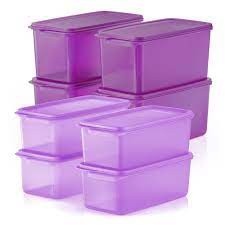 *Ready Stock**1pc/2pcs*Tupperware Cool Stacker 2.2L/3.1L Purple MCO Keep Vegetacbles fresh