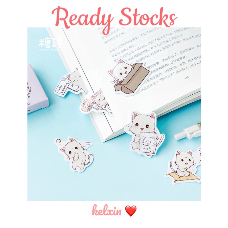 xinderella Candy Poetry Cute Cartoon Cat Original Stickers 糖诗 卖萌喵酱