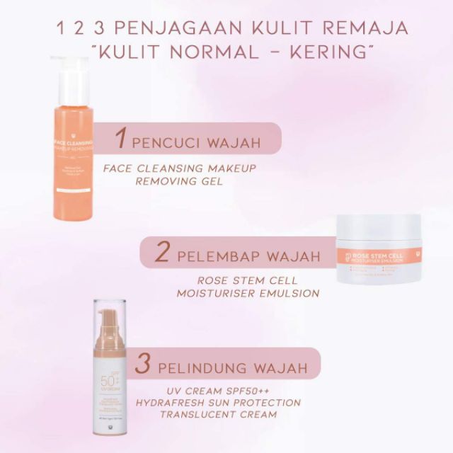 Skincare Set Remaja By Sendayu Tinggi Makeup Remover Gel Rose Stemcell Uv Cream Shopee Malaysia