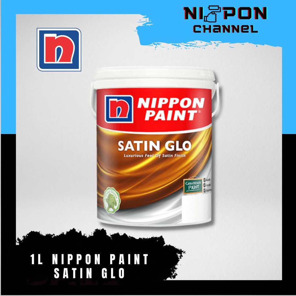 1L Nippon Paint Satin Glo Interior Wall COLOR OPTION [ ANY COLOR