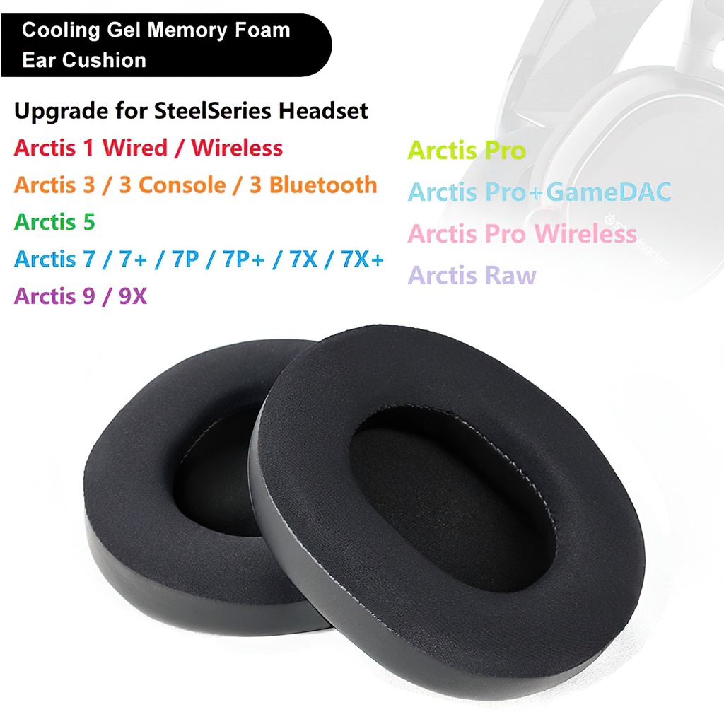 SteelSeries Arctis Headphone Earpads Ear Cushion Ear Pads with Cooling