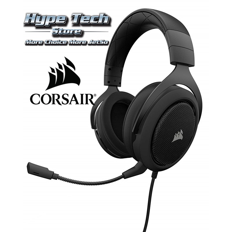 Corsair Hs50 Stereo Gaming Headset Black Ca Ap Shopee Malaysia