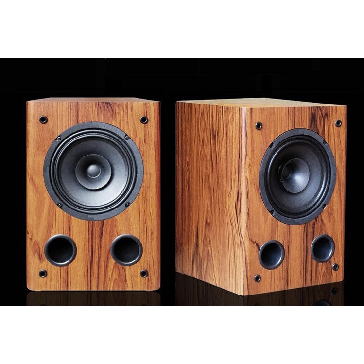 6.5" HiFi Full range wood bookshelf speaker powerful high end sound