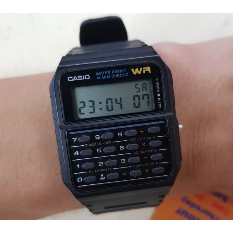 Casio Ca 53w 1zd Men Digital Calculator Black Resin Strap Original Casual Watch Shopee Malaysia