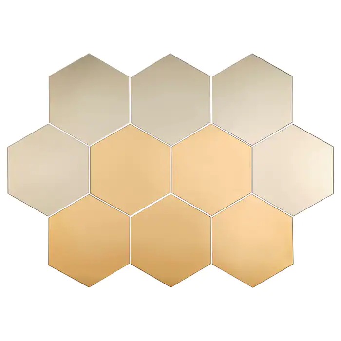 Cermin hexagon modern design mirror HONEFOSS 10pcs | Shopee Malaysia