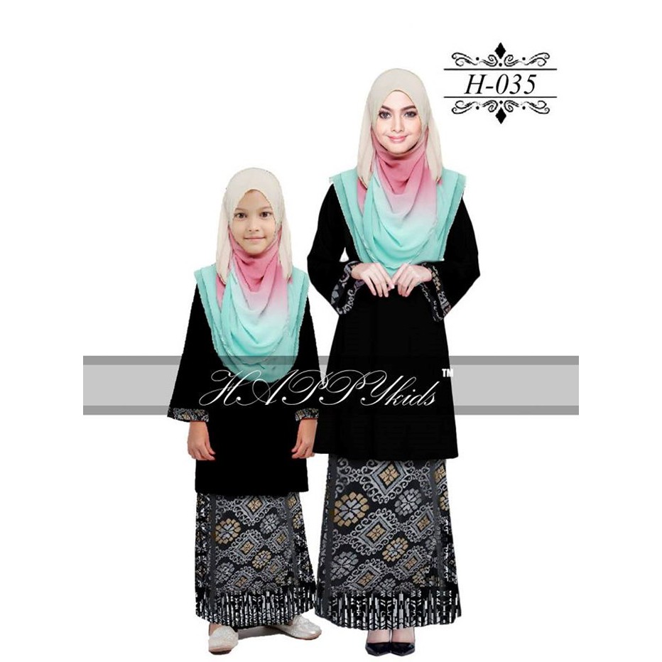 Baju Kurung Songket Kanak kanak by HAPPYKIDS Black Baju Kurung Songket Kanak kanak by HAPPYKIDS Black