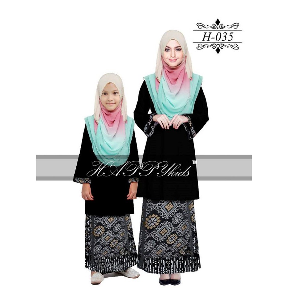  Baju  Kurung Songket  Kanak kanak by HAPPYKIDS Black 