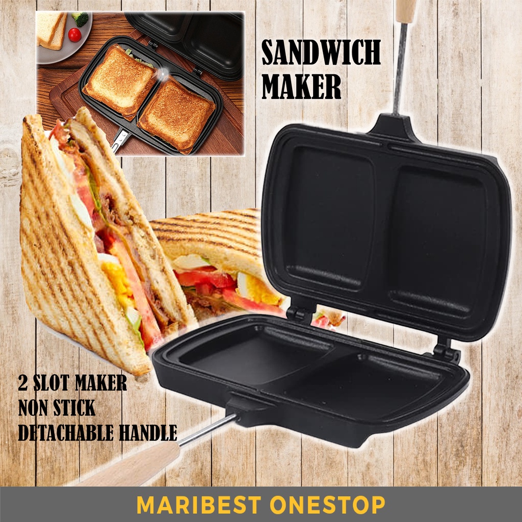 Bread Toaster Pan Sandwich Maker Bread Toast Pan Pembakar Roti Sandwich Toaster Double Side Frying Pan Panini Maker