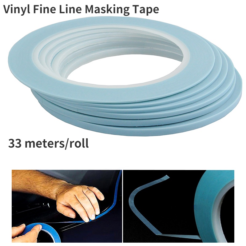 33 Meters/roll Blue HighTemp Vinyl Thin Fine Line Fineline Masking Tape Painters Tape