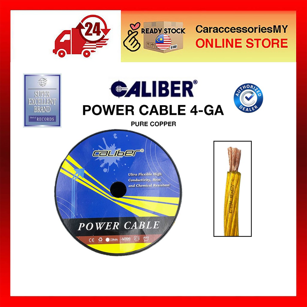 Caliber Audio Power Life Cable Tebal 4GA for Power Amp Use Bare Copper subwoofer amplifier wire 10mm thick