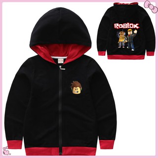 Roblox Boys Girls Jacket Kids Printed Hooded Leisure Loose Sweater Coat Baby Clothing Outerwear Shopee Malaysia - red cardigan roblox