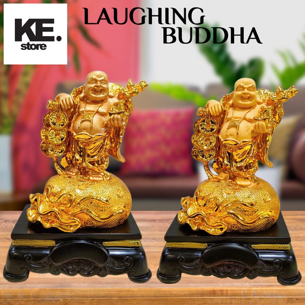 Feng Shui Laughing Buddha Statue /Decorative/Good Luck/ Health/Happiness/Business/Living  Room/KE^A26 | Shopee Malaysia