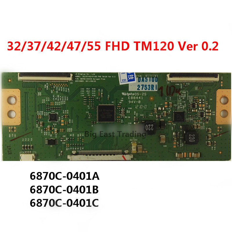 1pcs TCON Board 32/37/42/47/55 FHD TM120 Ver 0.2 T-CON Logic Board 6870C-0401A  6870C-0401B 6870C-0401C,guaranteed quality | Shopee Malaysia