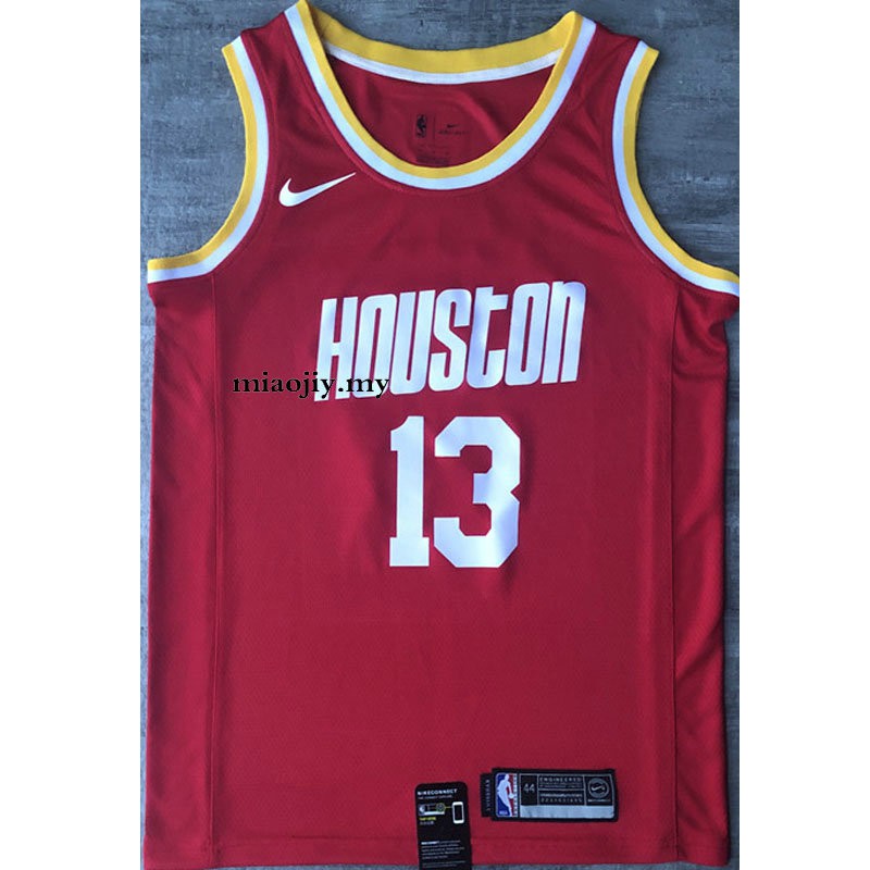 houston rockets red and yellow jersey