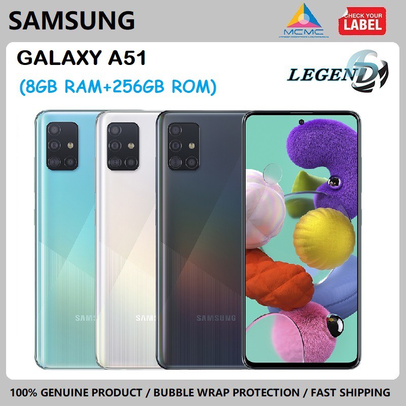 Samsung Galaxy A51 8 256gb Original Samsung Smartphone 1 Year Samsung Malaysia Warranty