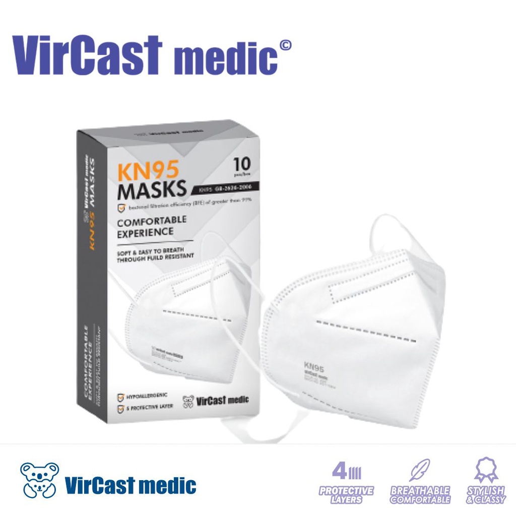 VirCast Medic KN95 Masks (10 pcs/box) Shopee Malaysia