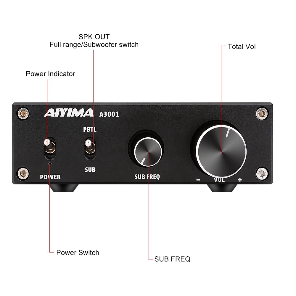 AIYIMA TPA3255 Subwoofer Amplifier 300W HIFI Mono Audio Power Amplifier
