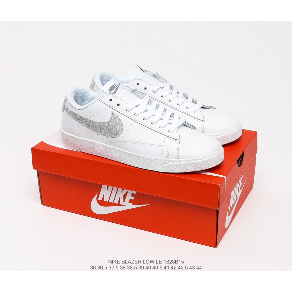 nike blazer low womens silver