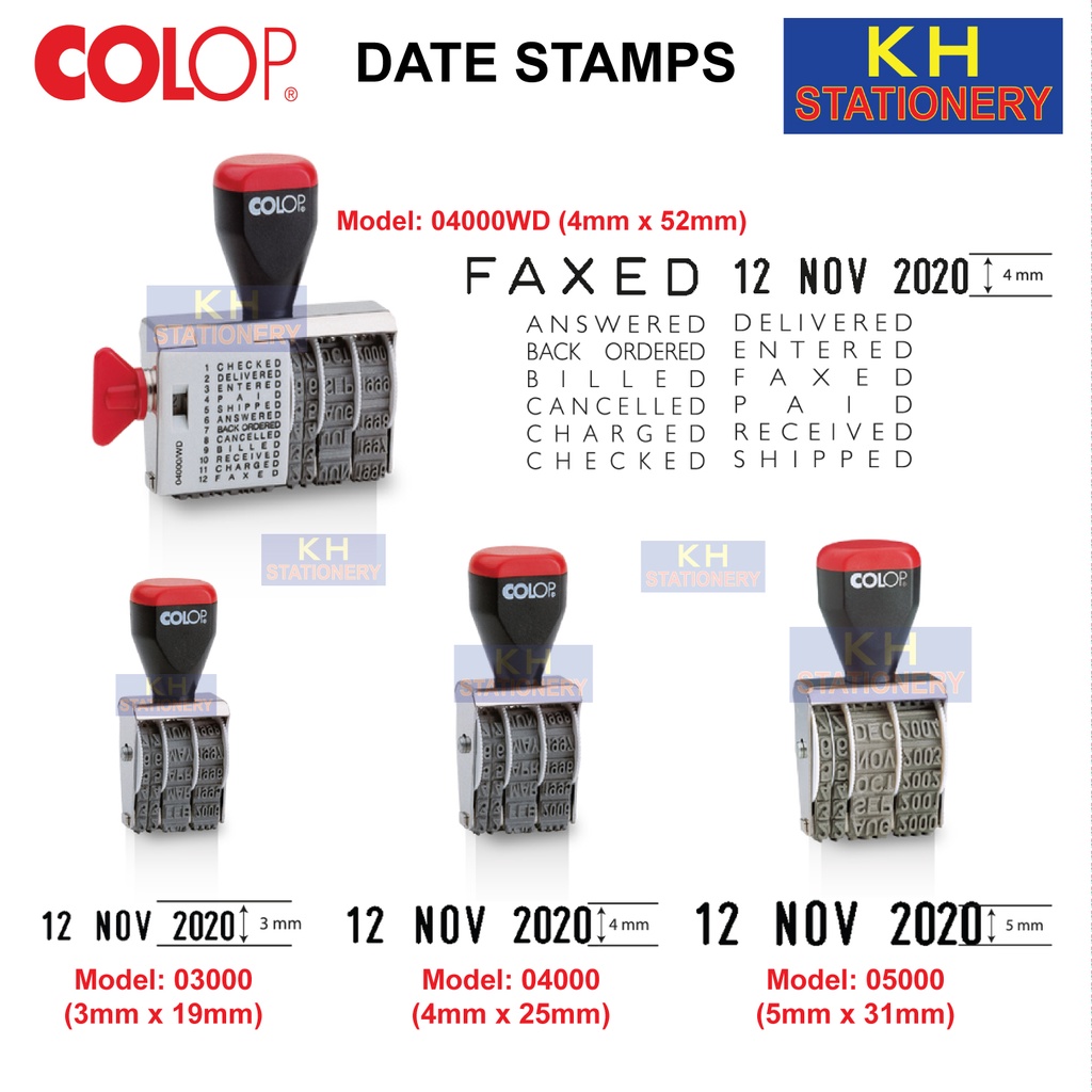 Colop Band Stamp / Date Stamp / Ready Made Date Chop / Dater Stamp ...