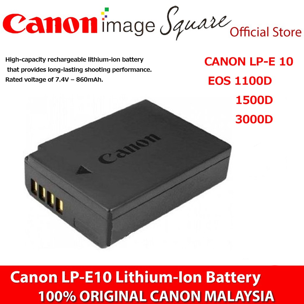 Batteria LP-E10 1500mAh Per Canon EOS 1100D, 1200D, 1300D, 2000D, 4000D, Rebel T3/T5/T6 – Sostituta Con Protezione Da Sovraccarico
