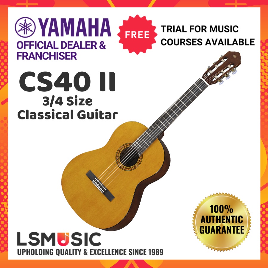 Yamaha CS40 II 3/4 Size / Classical Full Pack Beginner Guitar for 8-12 years old (CS40II)