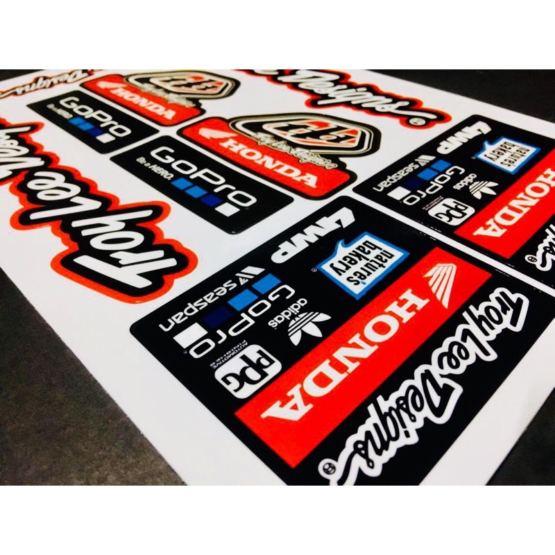 Honda Tld 1set 9pcs Honda Troy Lee Design Sticker Shopee Malaysia