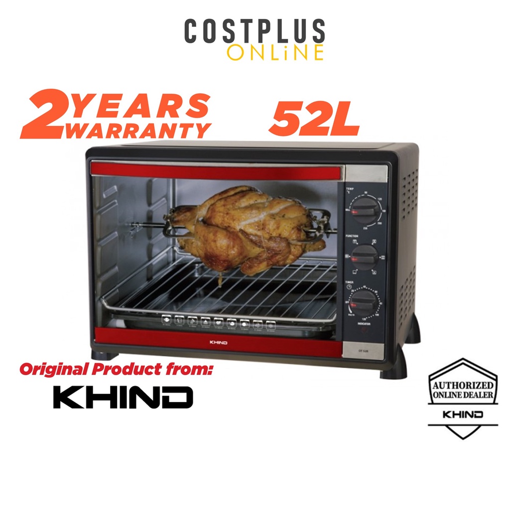 KHIND OT52R 52L Electric Oven with Rotisserie and Accessories