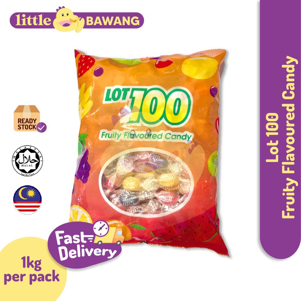 Lot 100 Fruity Flavoured Candy 1kg | Shopee Malaysia