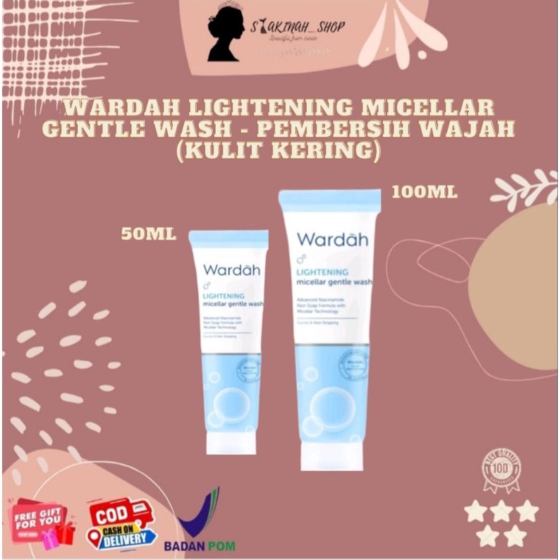 Wardah Lightening Micellar Gentle Wash Facial Cleanser (Dry Skin) Shopee Malaysia