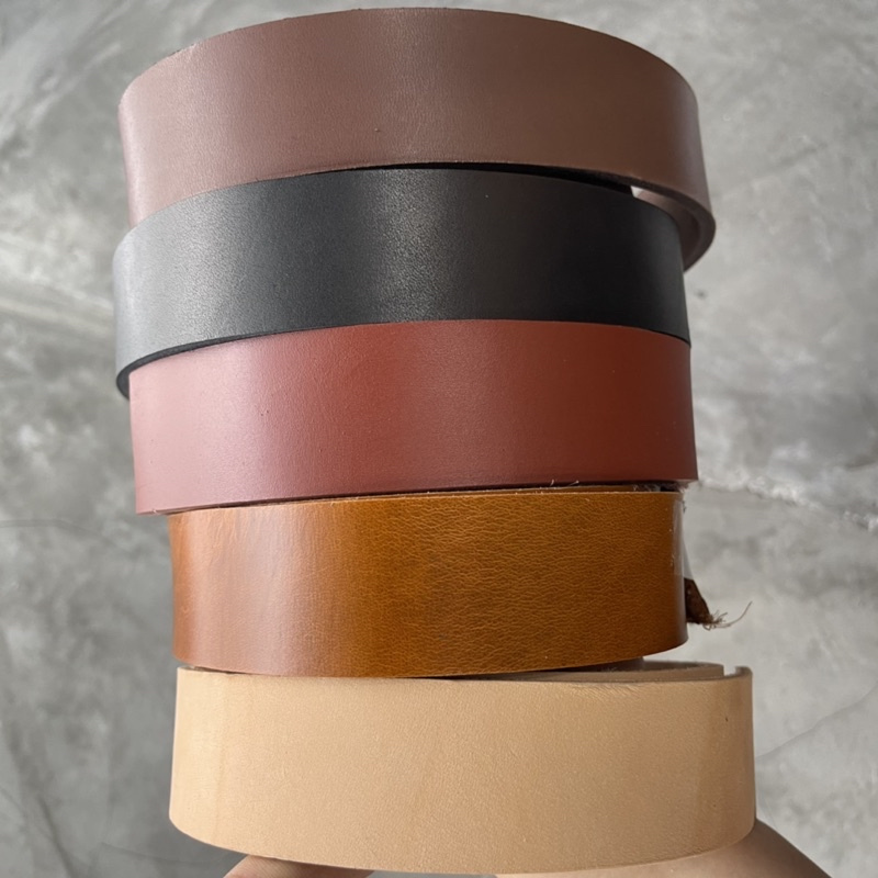 PRECUT 3.8-4.5mm 38/33mm Grade A Full Grain Raw Italian Cow Leather DoubleB Vegetan Vegetable Tanned Leather Belt