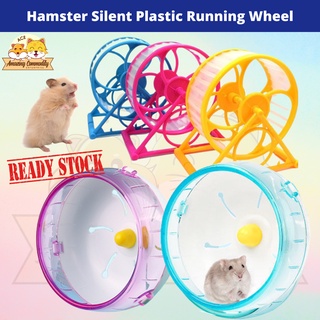 Hamster Ball 6 inch with Stand Crystal Running Ball for Hamsters Run-About Exercise Fitness Wheels Small Animal Toys Chinchilla Cage Accessories L, White B 