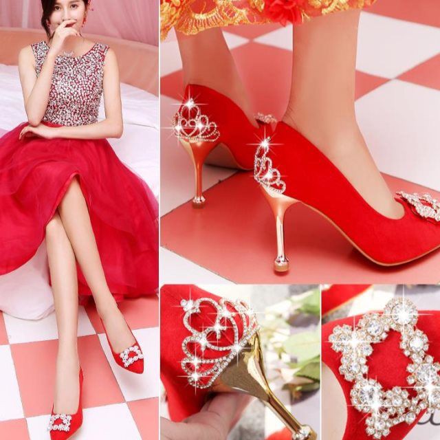 red wedding shoes wedges