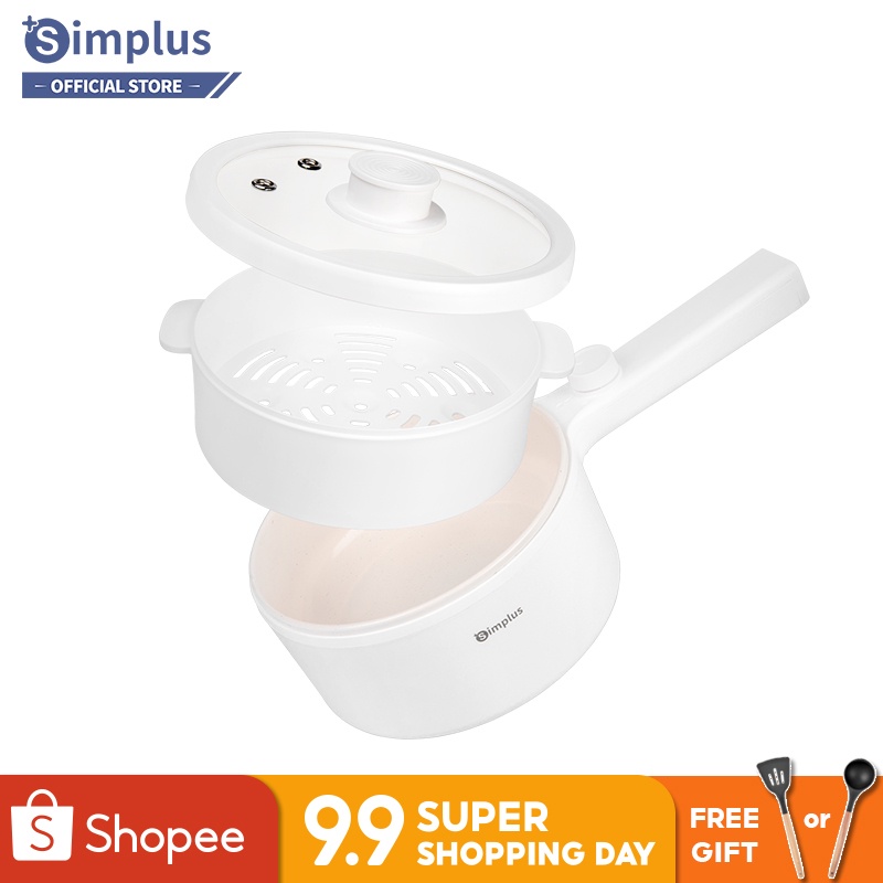 Simplus Multi Cooker With Steamer Non Stick Ceramic Coating Electric Multifunction Cooker (1.5L