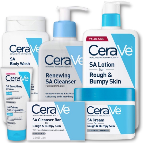 CeraVe SALICYLIC ACID Lotion, Renewing SA Exfoliating Body Lotion For
